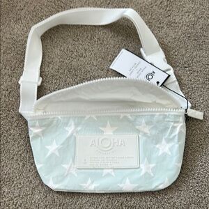 ALOHA Collection Mint and White Star Crossbody Bag
